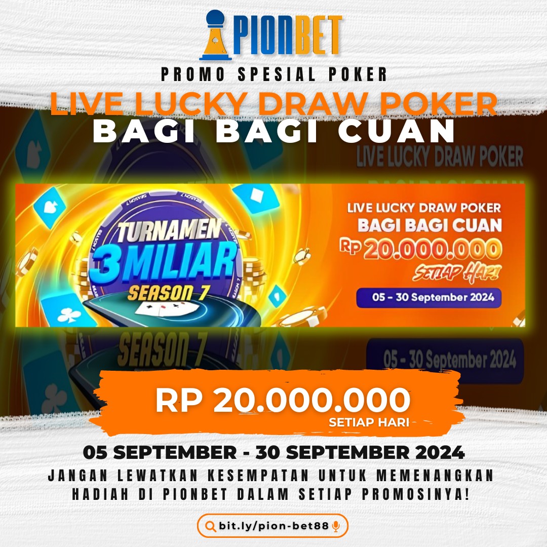 LIVE LUCKY DRAW POKER BAGI-BAGI CUAN SEASON 7