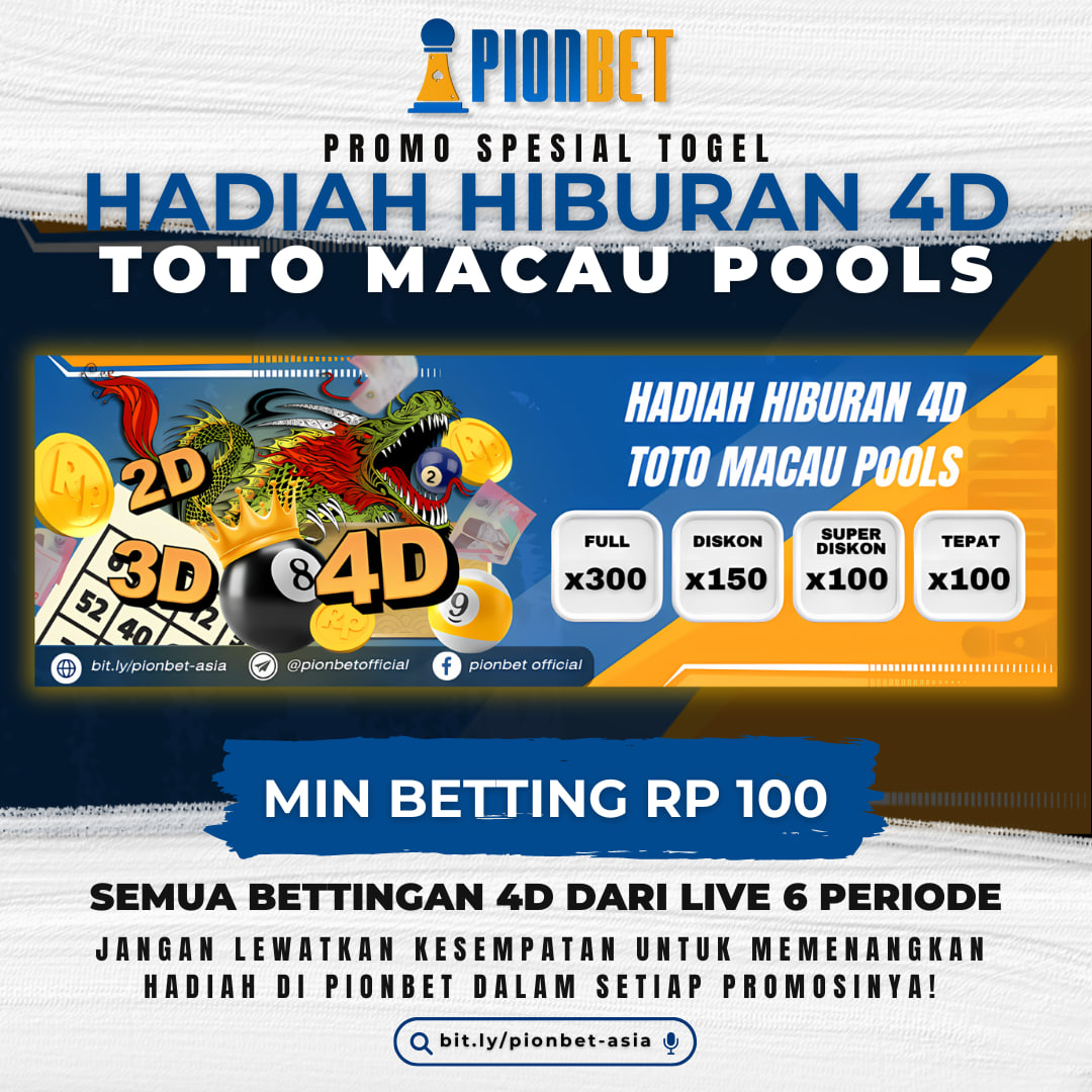 Pionbet Asia – Hadiah Hiburan 4D Toto Macau